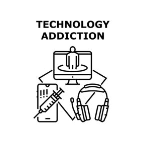 technology-addiction-icon-illustration-vector